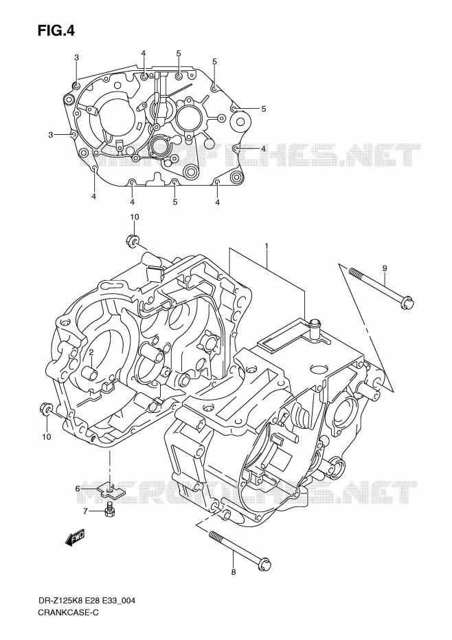 CARTER Suzuki MOTO 125 DR-Z 2011  DR-Z125LL0(E28/E33)