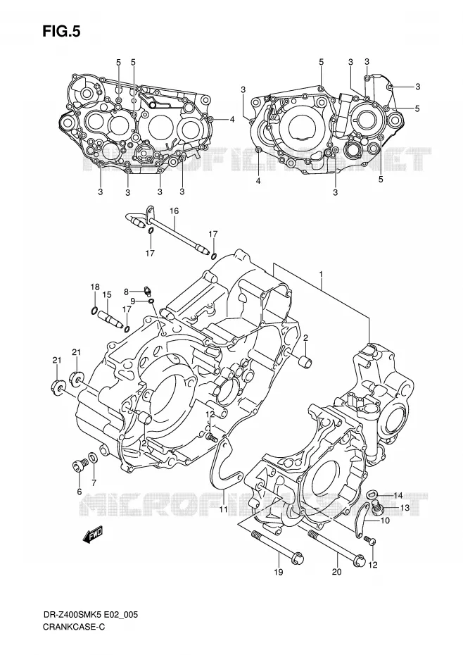 CARTER Suzuki MOTO 400 DR-Z 2007  DR-Z400SMK7(E2)