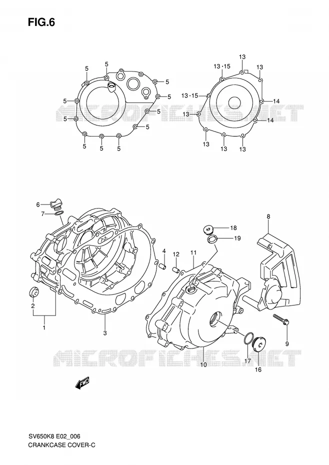 CARTER Suzuki MOTO 650 SV 2009  SV650SUK9(E2)