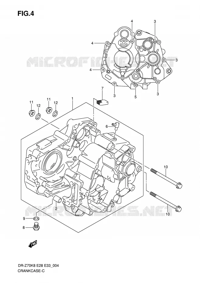 CARTER Suzuki MOTO 70 DR-Z 2012  DR-Z70L0(E28/E33)