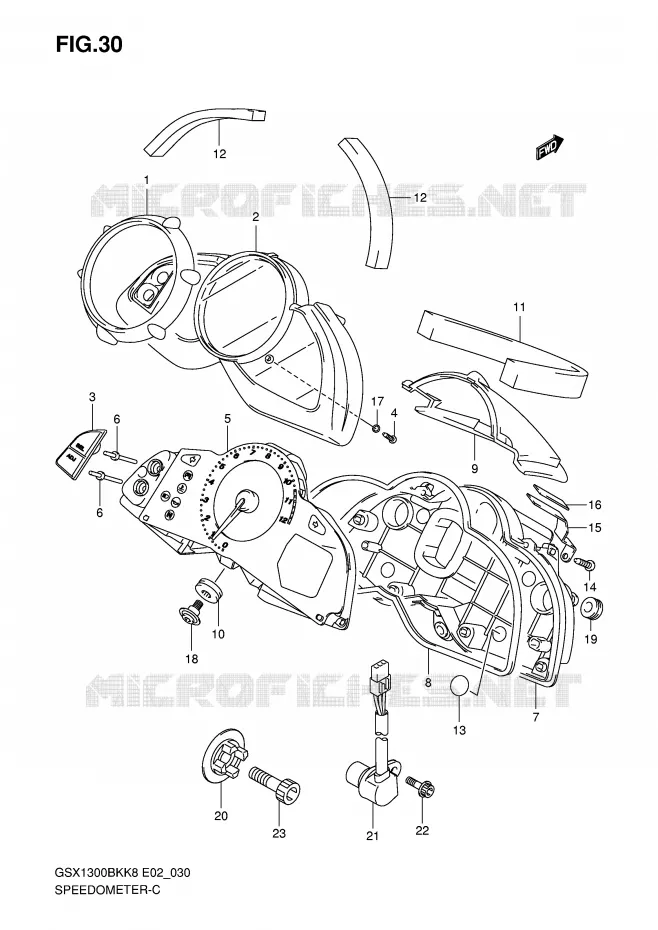 COMPTEUR Suzuki MOTO 1300 B-KING 2010  GSX1300BKU2K8(E2)