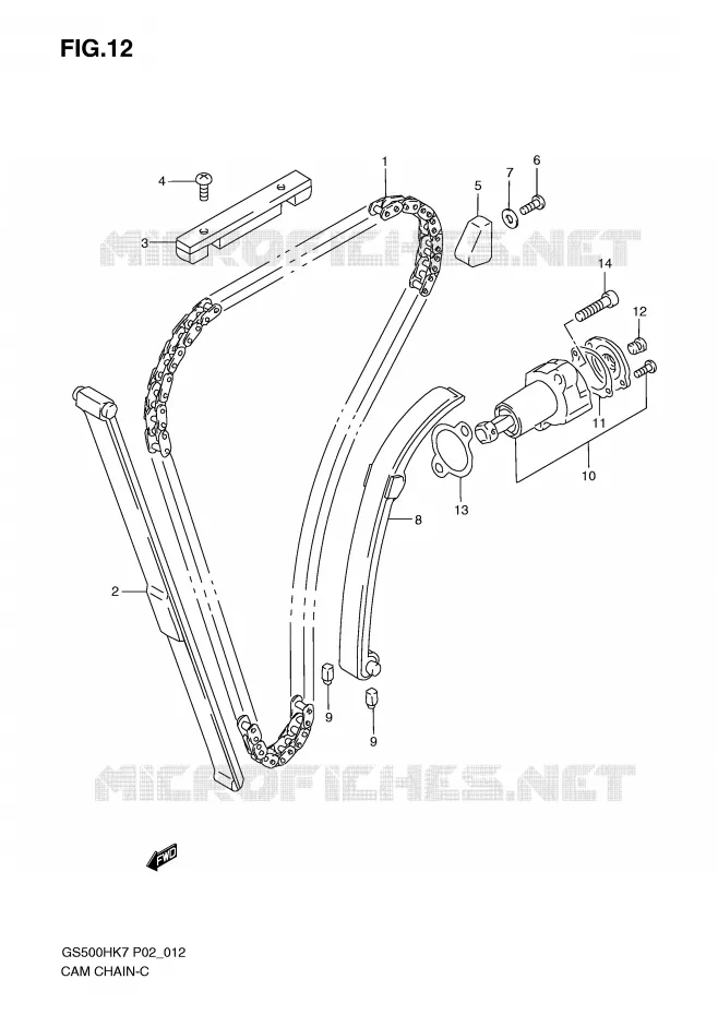 DISTRIBUTION Suzuki MOTO 500 GS-F 2007  GS500FHK7(P02)