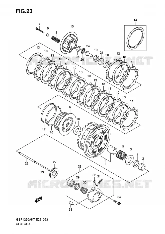 EMBRAYAGE Suzuki MOTO 1250 BANDIT-S 2009  GSF1250SAK9(E2)
