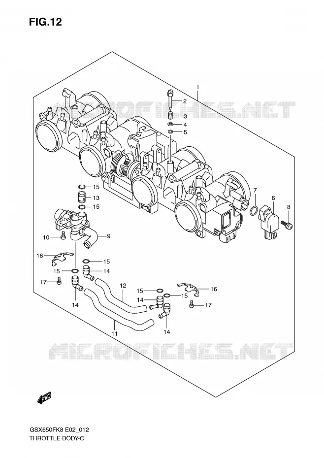 ENSEMBLE INJECTION Suzuki MOTO 650 GSX-F 2009  GSX650FUK9(E2)