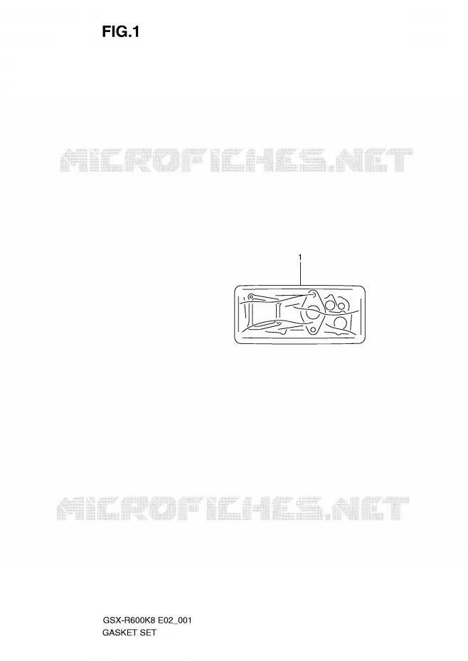 KIT JOINTS Suzuki MOTO 600 GSX-R 2009  GSX-R600UFK9(E2)