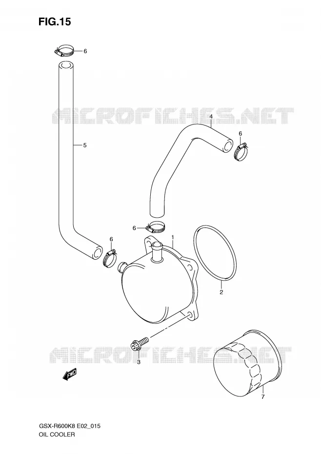 RADIATEUR D'HUILE Suzuki MOTO 600 GSX-R 2010  GSX-R600UFL0(E2)