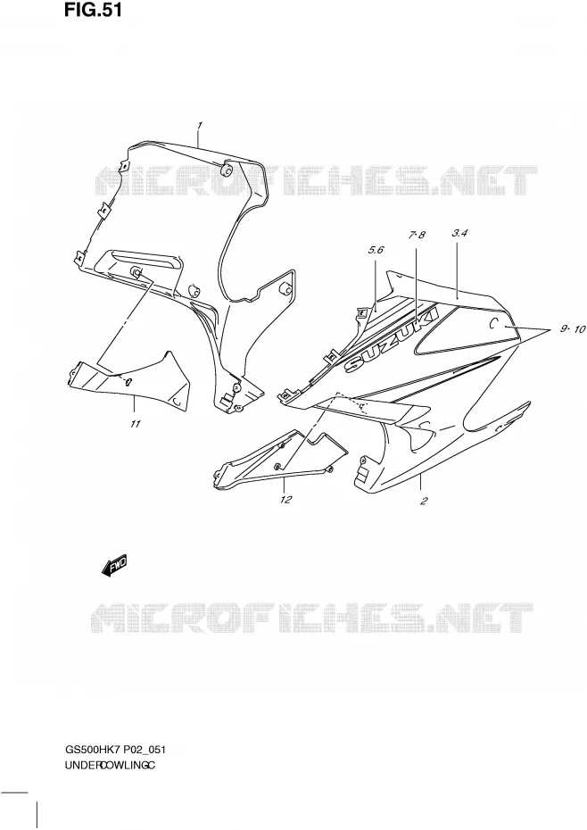 SABOT  (GS500FH/FM/K7) Suzuki MOTO 500 GS-E 2007  GS500HK7(P02)
