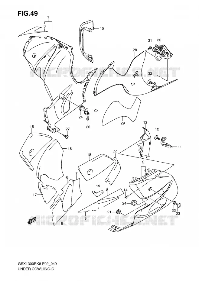 SABOT (MODEL K8) Suzuki MOTO 1300 HAYABUSA 2010  GSX1300RL0(E2)