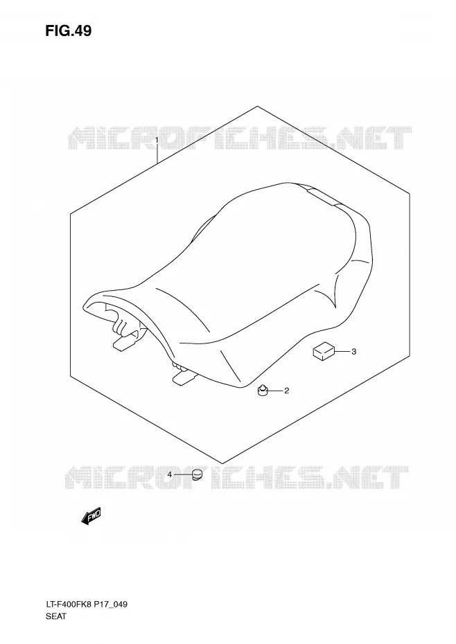 SELLE (P17) Suzuki QUAD 400 KINGQUAD 2010  LT-F400FL0(P17)