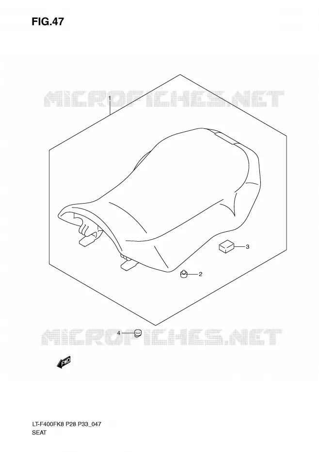 SELLE Suzuki QUAD 400 KINGQUAD 2010  LT-F400FUL0(P28/P33)
