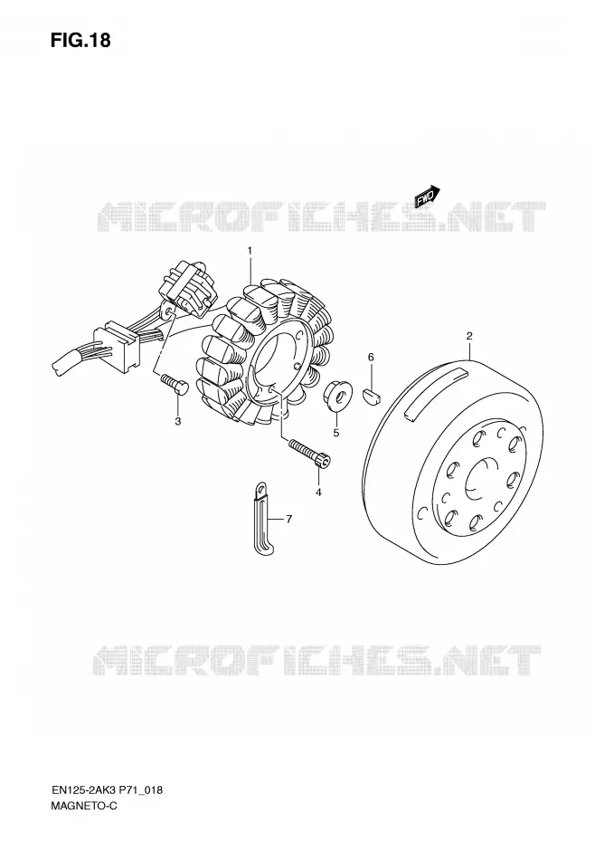 ALLUMAGE ROTOR - STATOR Suzuki MOTO 125 EN 2007  EN125HUK7(P71)