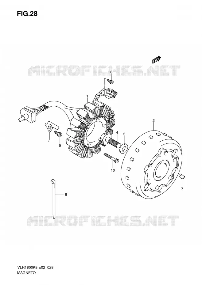 ALLUMAGE ROTOR - STATOR Suzuki MOTO 1800 INTRUDER 2008  VLR1800TK8(E2)