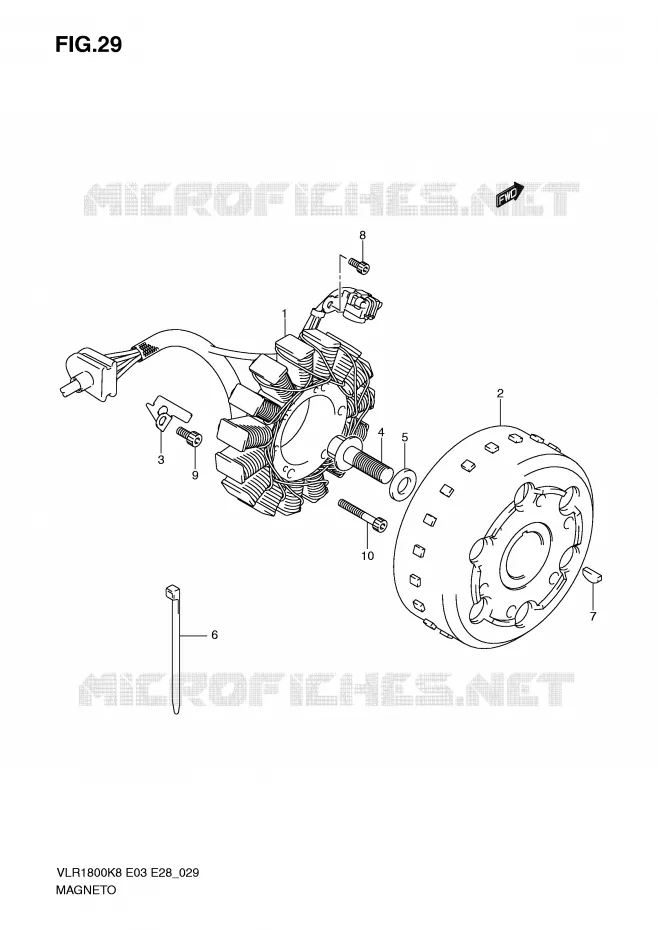 ALLUMAGE ROTOR - STATOR Suzuki MOTO 1800 INTRUDER 2009  VLR1800K9(E3/E28)