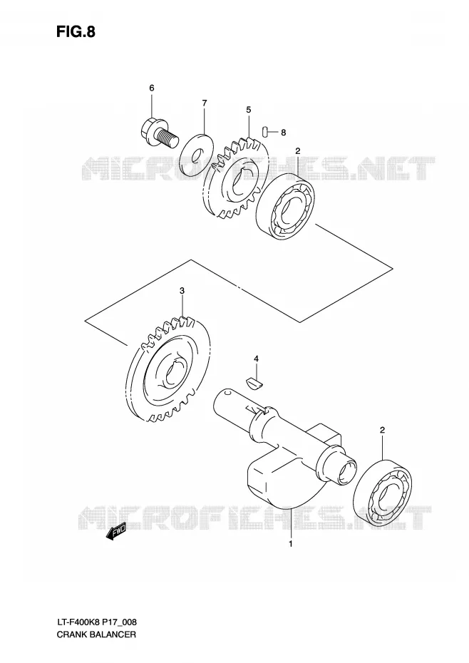 BALANCIER Suzuki QUAD 400 KINGQUAD 2008  LT-F400K8(P17)