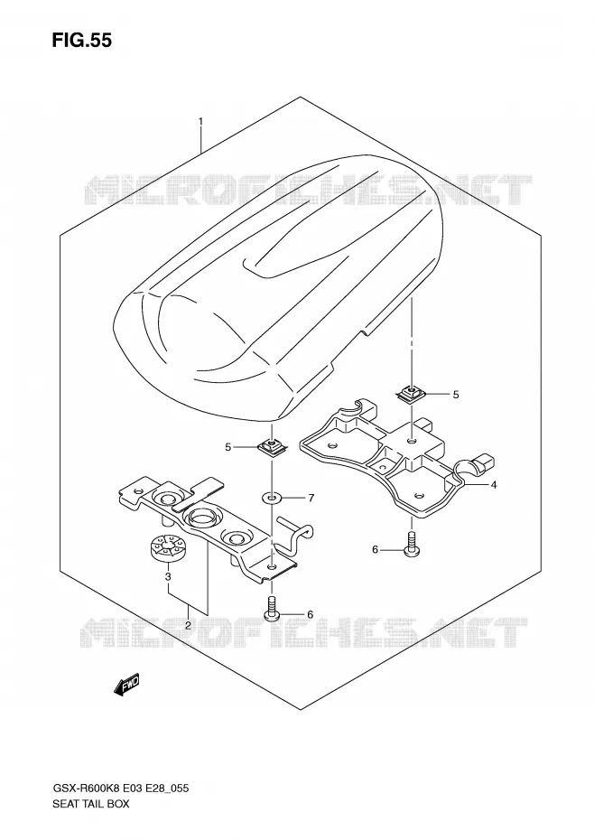 CAPOT DE SELLE Suzuki MOTO 600 GSX-R 2009  GSX-R600K9(E3/E28)