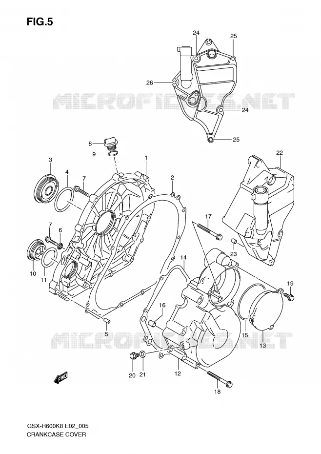CARTER Suzuki MOTO 600 GSX-R 2008  GSX-R600U3K8(E2)