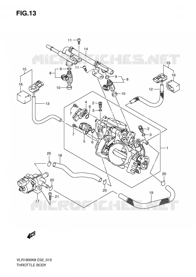 ENSEMBLE INJECTION Suzuki MOTO 1800 INTRUDER 2010  VLR1800L0(E2)