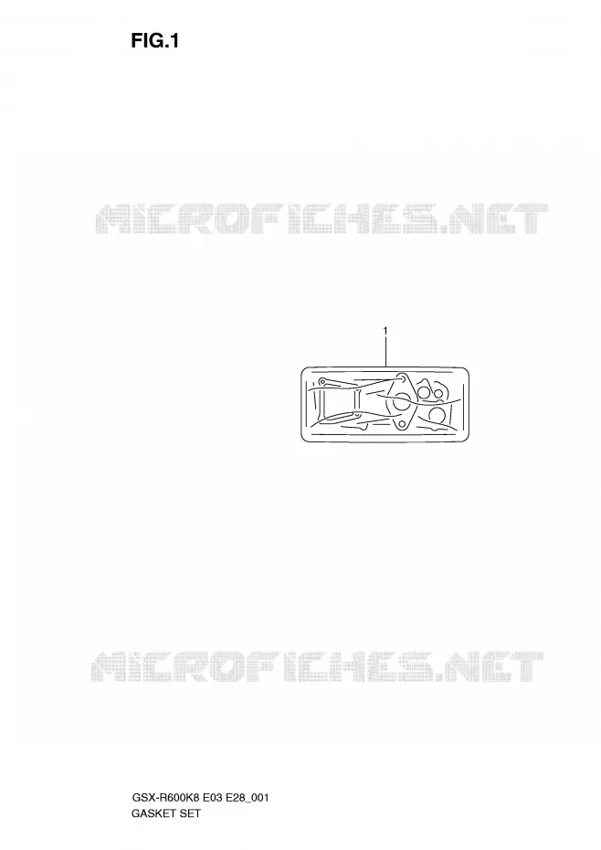 KIT JOINTS Suzuki MOTO 600 GSX-R 2009  GSX-R600K9(E3/E28)