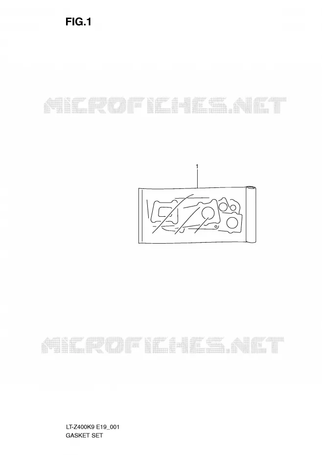 KIT JOINTS Suzuki QUAD 400 QUADSPORT 2009  LT-Z400ZK9(E19)