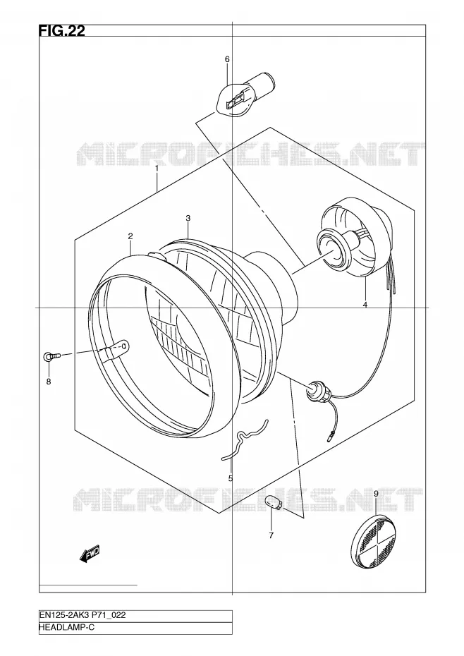 PHARE Suzuki MOTO 125 EN 2006  EN125HUZK6(P71)