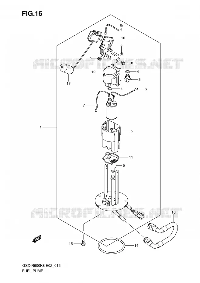 POMPE A ESSENCE Suzuki MOTO 600 GSX-R 2009  GSX-R600UEK9(E2)