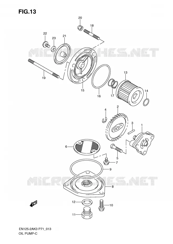 POMPE A HUILE Suzuki MOTO 125 EN 2006  EN125HUZK6(P71)