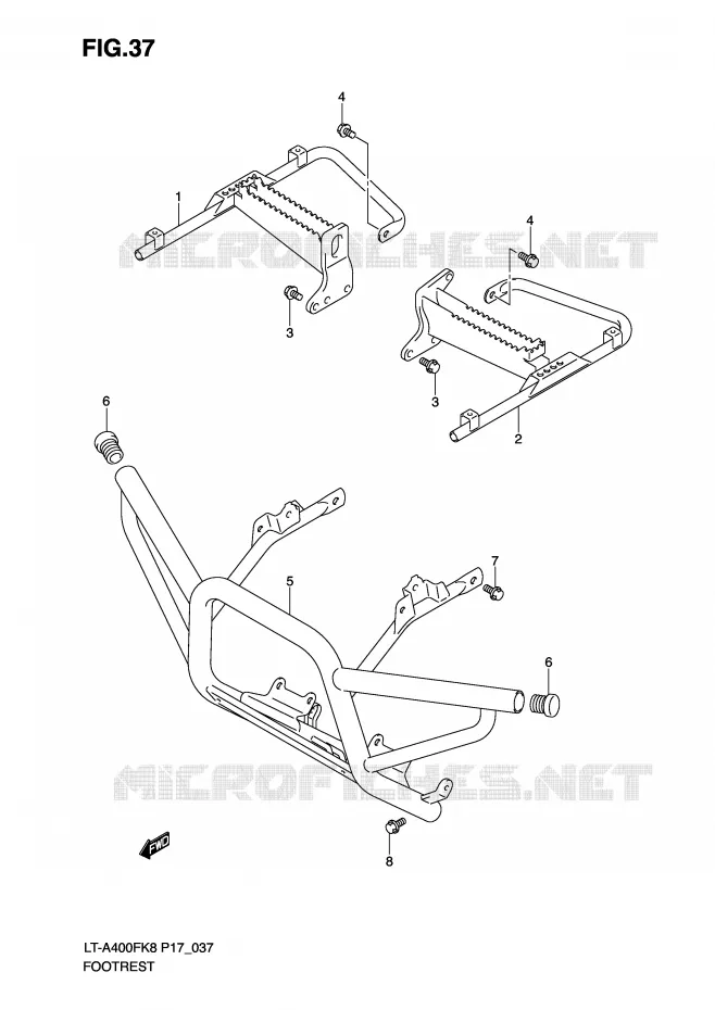 REPOSE PIED Suzuki QUAD 400 EIGER 2009  LT-A400FK9(P17)