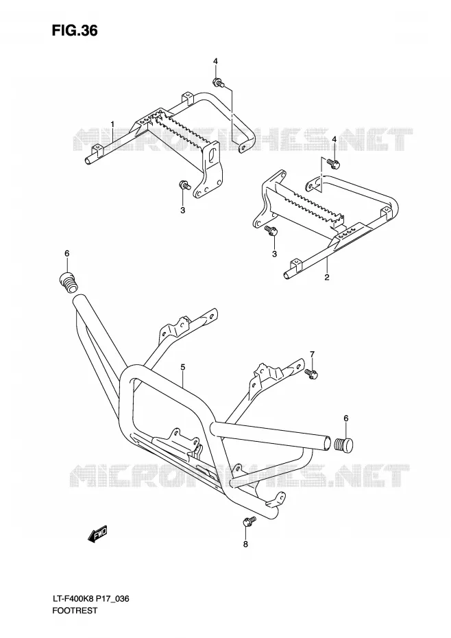 REPOSE PIED Suzuki QUAD 400 KINGQUAD 2009  LT-F400K9(P17)