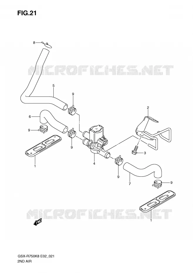 SYSTEME RECYCLAGE GAZ ECHAPPEMENT Suzuki MOTO 750 GSX-R 2008  GSX-R750U2K8(E2)