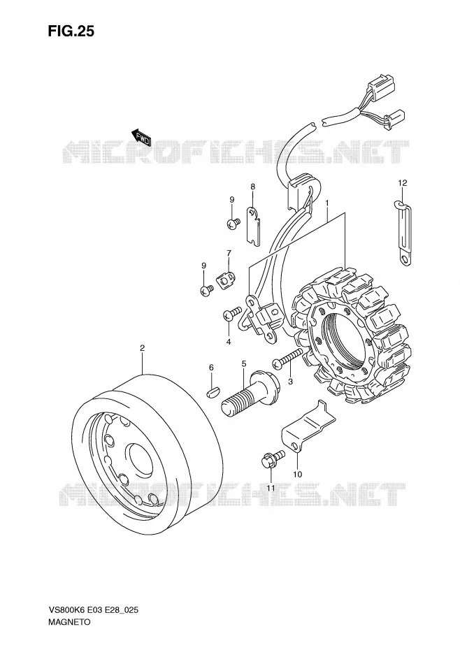 ALLUMAGE ROTOR - STATOR Suzuki MOTO 800 INTRUDER 2006  VS800K6(E3/E28)