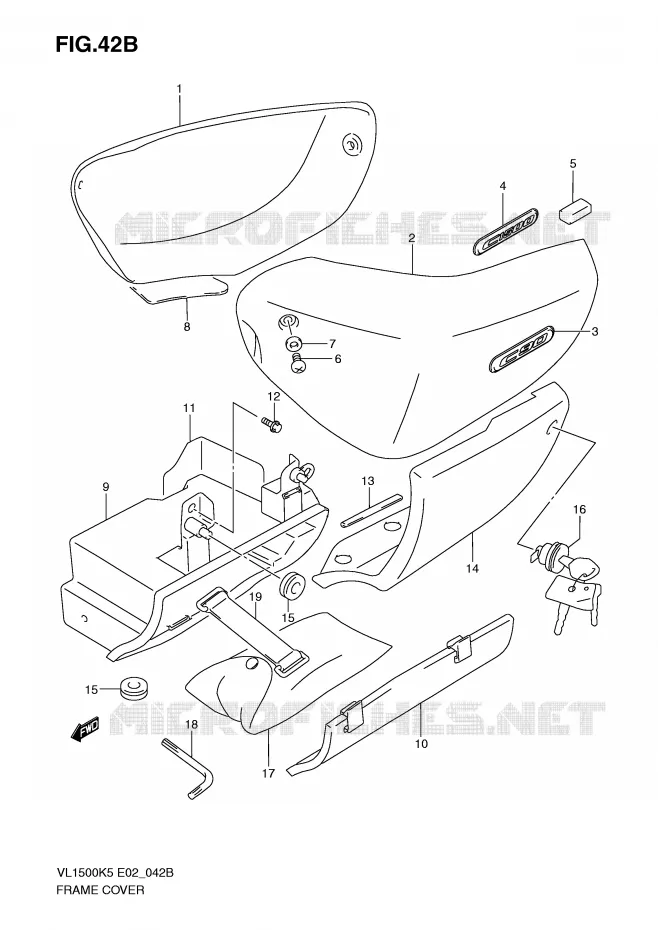 CARENAGES (MODEL K9) Suzuki MOTO 1500 INTRUDER 2008  VL1500K8(E2)