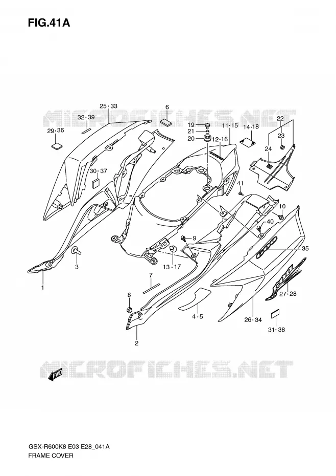 CARENAGES (MODEL K9) Suzuki MOTO 600 GSX-R 2008  GSX-R600K8(E3/E28)