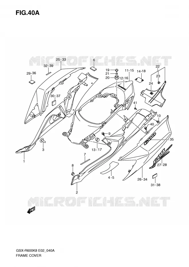 CARENAGES (MODEL K9) Suzuki MOTO 600 GSX-R 2010  GSX-R600UFL0(E2)