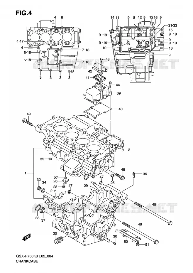 CARTER Suzuki MOTO 750 GSX-R 2008  GSX-R750U2K8(E2)