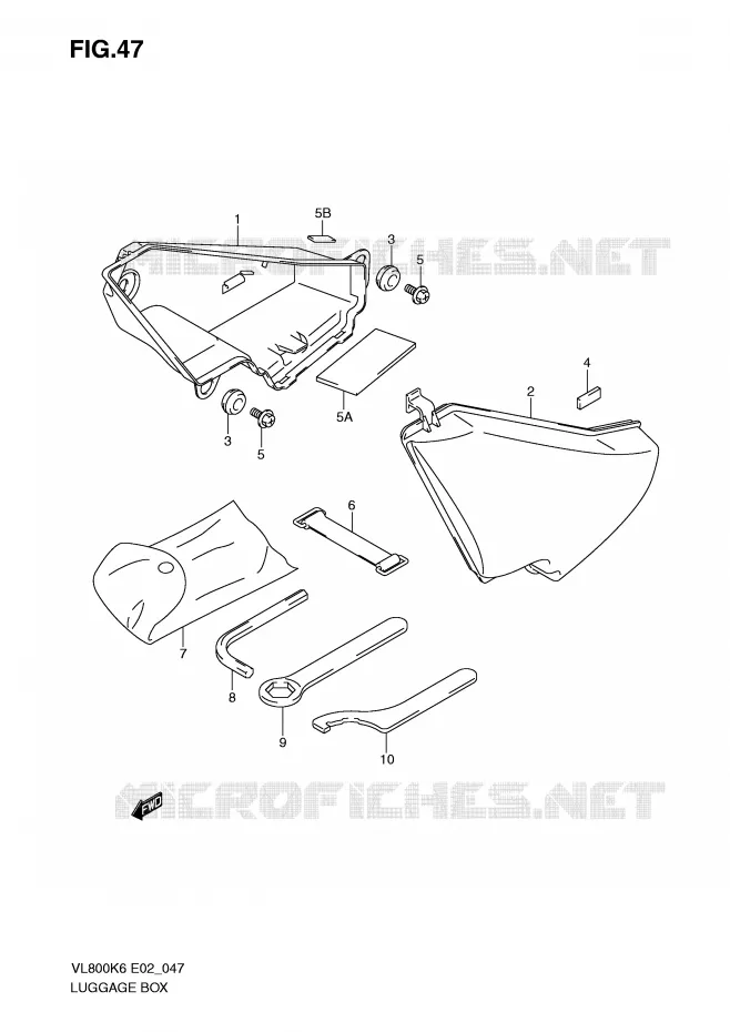 COFFRE Suzuki MOTO 800 VOLUSIA 2009  VL800CUEK9(E2)