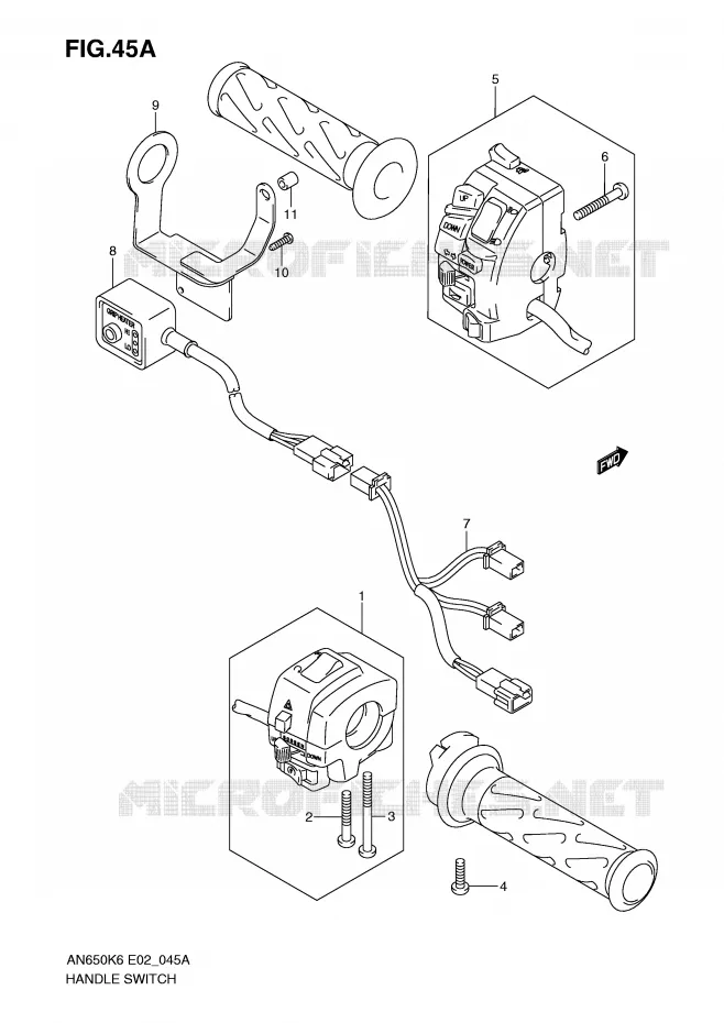 COMMODOS (AN650AK9/AL0) Suzuki SCOOTER 650 BURGMAN 2008  AN650K8(E2)
