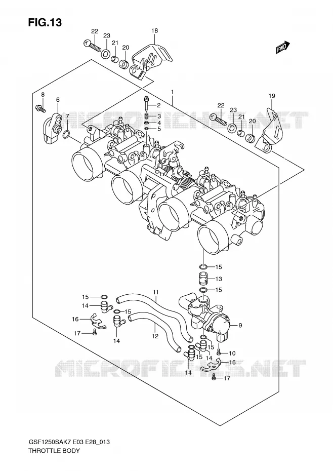 ENSEMBLE INJECTION Suzuki MOTO 1250 BANDIT-S 2009  GSF1250SAK9(E3/E28)