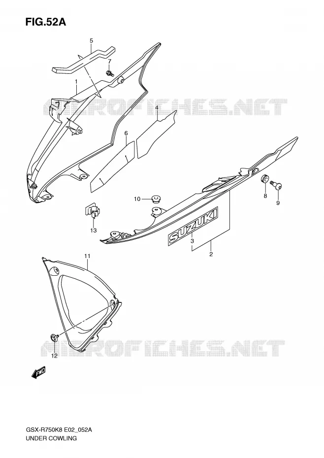 SABOT (MODEL K9) Suzuki MOTO 750 GSX-R 2009  GSX-R750K9(E2)