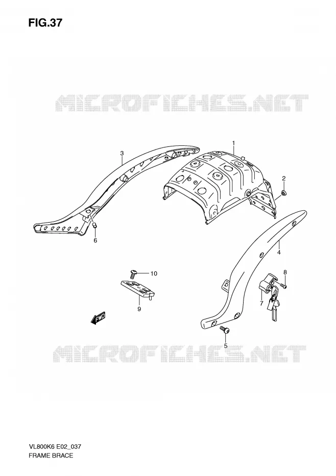 SUPPORT CADRE Suzuki MOTO 800 VOLUSIA 2006  VL800CUEK6(E2)