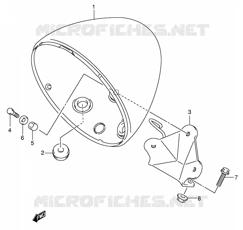 BOL DE PHARE (MODELE K5) Suzuki MOTO 800 VOLUSIA 2005  VL800ZK5(E2)