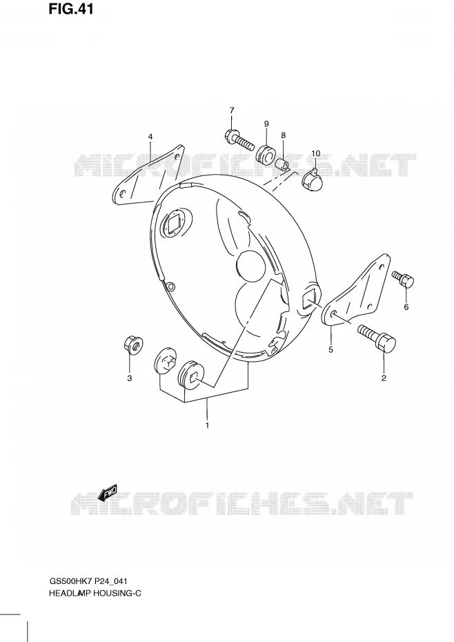 BOL DE PHARE (WITHOUT COWLING) Suzuki MOTO 500 GS-F 2008  GS500FHK8(P24)