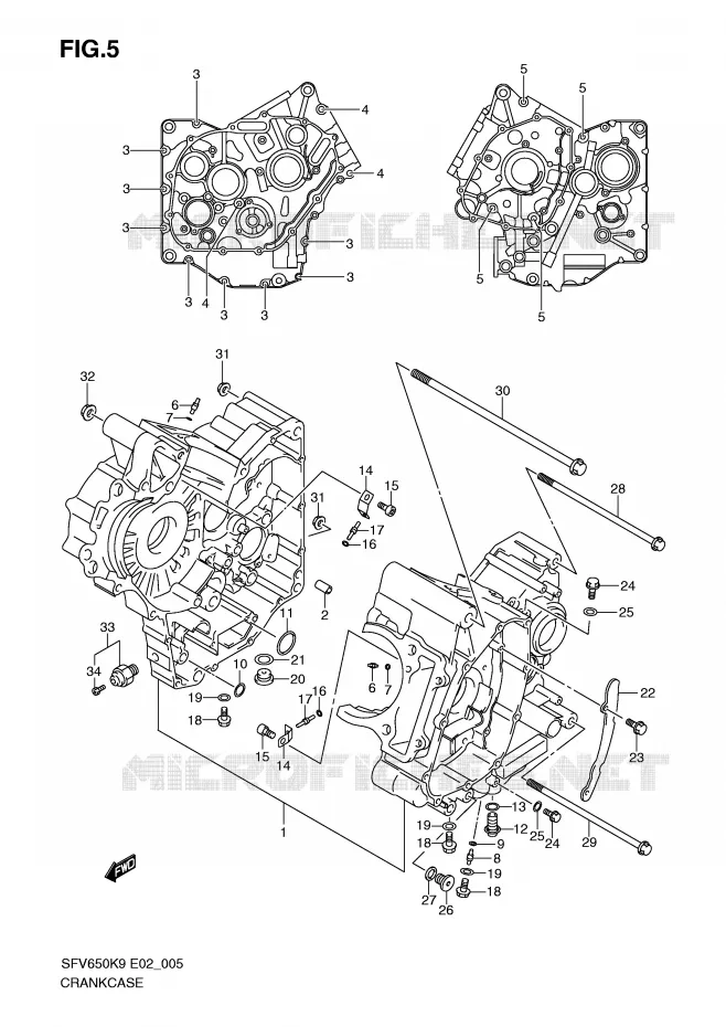 CARTER Suzuki MOTO 650 GLADIUS 2010  SFV650UAL0(E2)