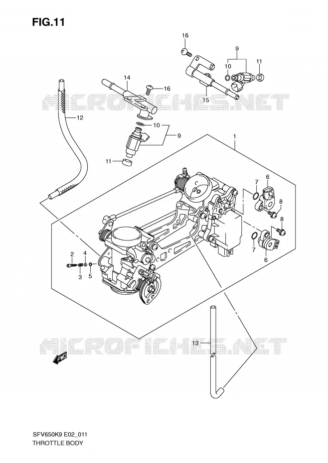 ENSEMBLE INJECTION Suzuki MOTO 650 GLADIUS 2009  SFV650AK9(E2)