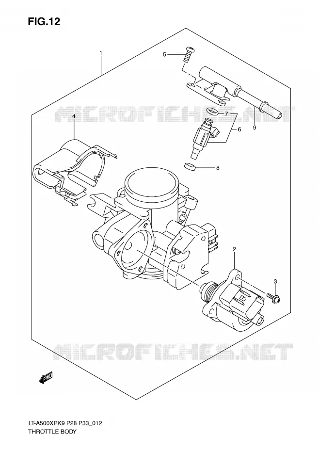 ENSEMBLE INJECTION Suzuki QUAD 500 KINGQUAD 2010  LT-A500XPL0(P28/P33)