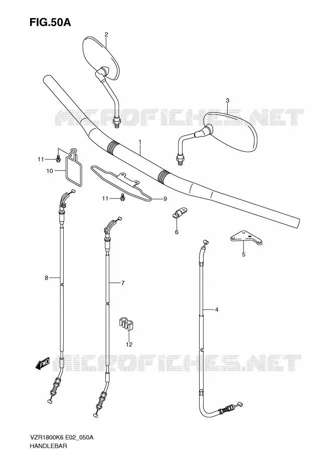 GUIDON (MODEL K9) Suzuki MOTO 1800 INTRUDER 2010  VZR1800ZUFL0(E2)