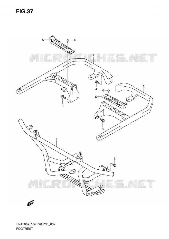 REPOSE PIED Suzuki QUAD 500 KINGQUAD 2009  LT-A500XPK9(P28/P33)