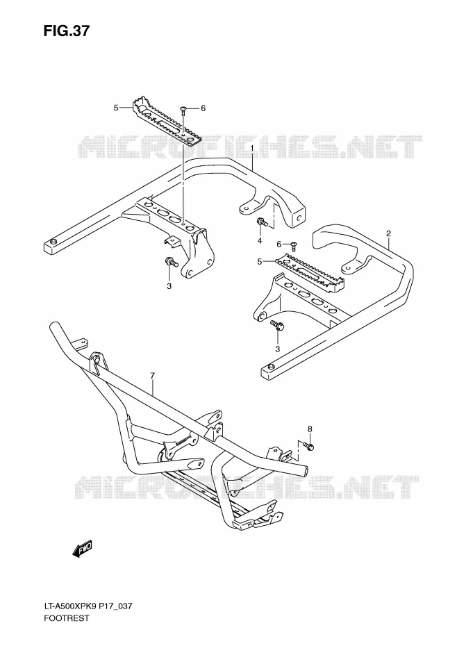 REPOSE PIED Suzuki QUAD 500 VINSON 2009  LT-A500XPZK9(P17)