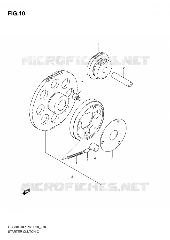 ROUE LIBRE DE DEMARREUR Suzuki MOTO 500 GS-F 2010  GS500FHL0(P3)