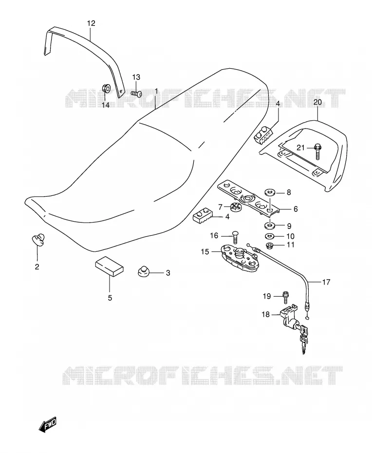 SELLE Suzuki MOTO 500 GS-E 1998  GS500EUW(E2)