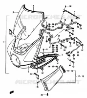 CARENAGE TETE DE FOURCHE (GSX1100ESE) pour Suzuki GS 1150 1985